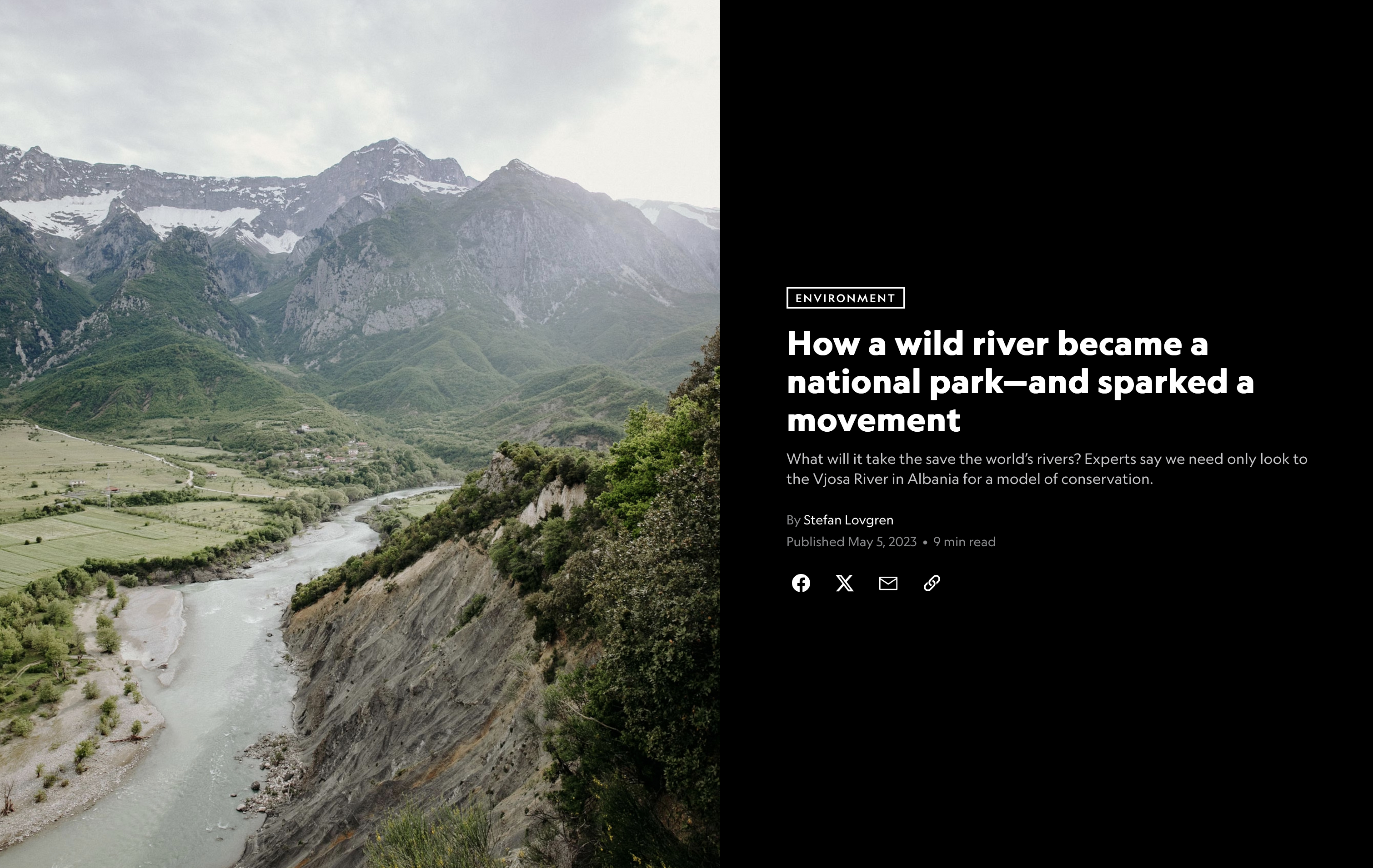 Wild river national park, Albania
